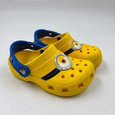 Crocs Minions Kids Classic Clogs Size US 9C Children Yellow Despicable Me