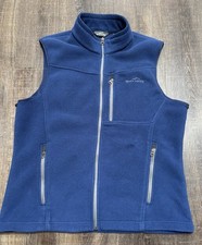 Eddie Bauer Polartec Fleece Vest Mens L Full Zip Pockets Outdoor Gorpcore Hiking