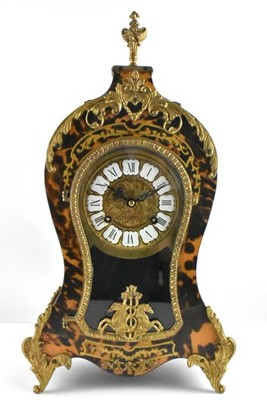 Eine Vintage große Franz Hermle & Söhne Boulle Kaminuhr
