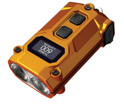 Nitecore TINI 3 Keychain Flashlight 600 Lumens USB-C OLED Orange NEW NCTINI3O