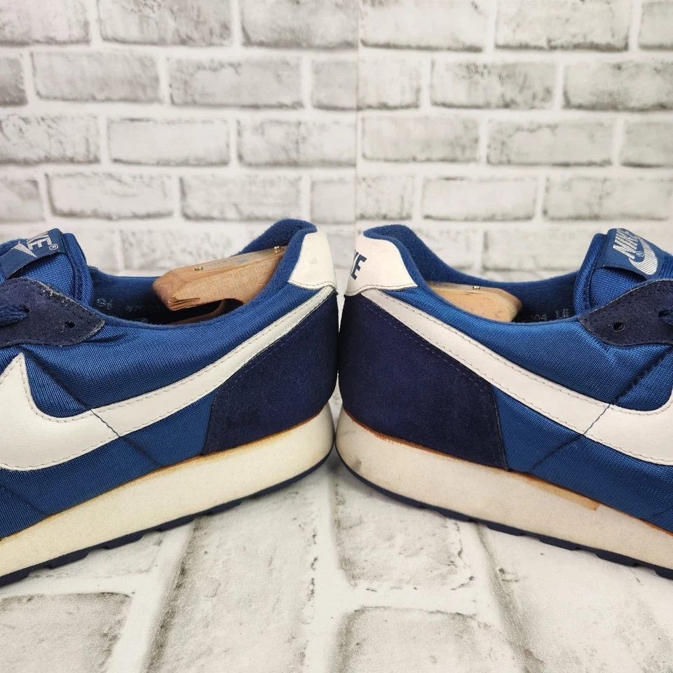 Vtg 80's Nike Air Pegasus Men's Size 9.5 Blue Suede Nylon Running Sneaker 870204 - Image 4 of 4
