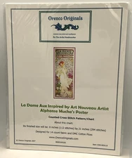 2007 Orenco Originals Counted Cross Stitch Pattern La Dame Aux Inspired by Mucha