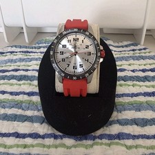 Invicta Pro Diver Stratus Silver Dial Red Silicone Men's Wristwatch 100m