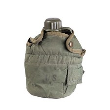 Original American Milit&auml;r 0 75L Feldflasche Kunststoff Mit H&uuml;lle Army Oliv