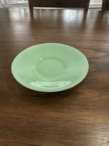 Fire King Jadeite Tea Saucer Plate Green Anchor Hocking Glass Vintage Oven Ware