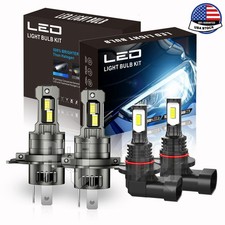 For Subaru Forester 1998-02 H4 Led Headlight Bulb Hi Low Beam 9145 Fog Light Kit For Subaru Forester 1998-02 H4 Led Headlight Bulb Hi Low Beam 9145 Fog Light Kit