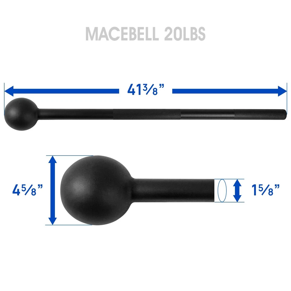 Sino de maça de aço Yes4All para treinamento de força, ombro, alças e antebraços - Imagem 2 de 4