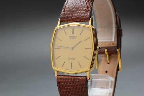 Vintage 1982 [Exc+5] SEIKO DOLCE 6730-5520 Gold Octagon Men's Quartz Watch