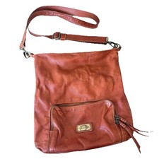 Vera Pelle Red Genuine Leather Crossbody Bag Medium Purse 12  x12  Made in Italy