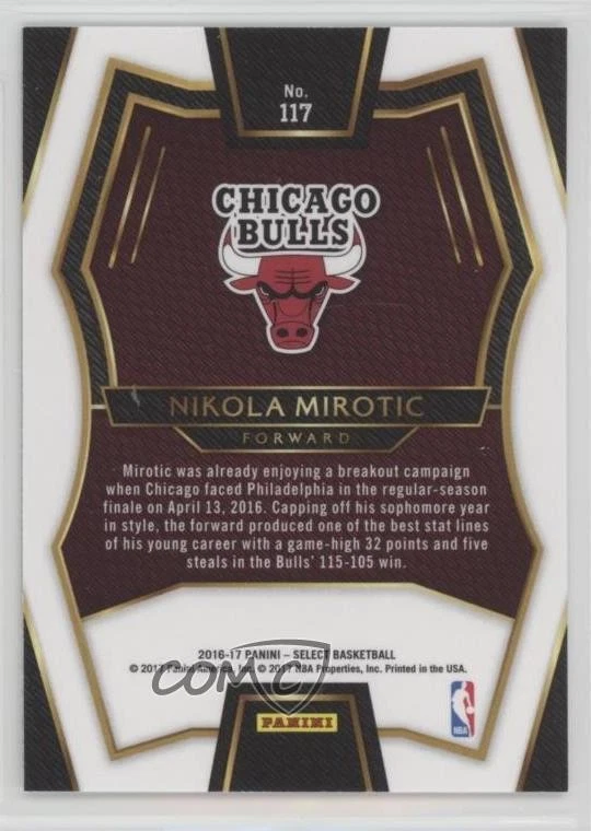 2016-17 Panini Select Premier Level Nikola Mirotic #117 - Image 2 of 2