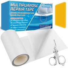 4 in x 7 ft Roll Air Mattress Patch Kit, Underwater 4 x 7 ft, transparent