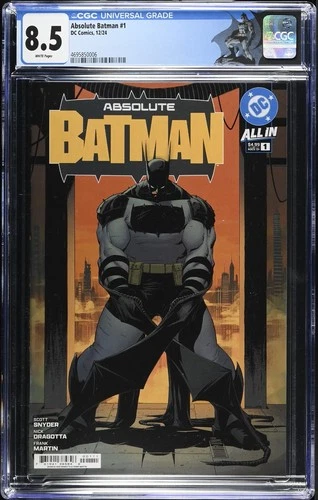 ABSOLUTE BATMAN #1 GRADED CGC 8.5 VF+ CUSTOM BATMAN LABEL (DC COMICS 2024)