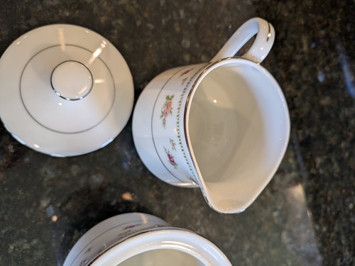 Abingdon Fine Porcelain China Creamer and Sugar dish w/Lid Japan *Discontinued - Picture 8 of 8
