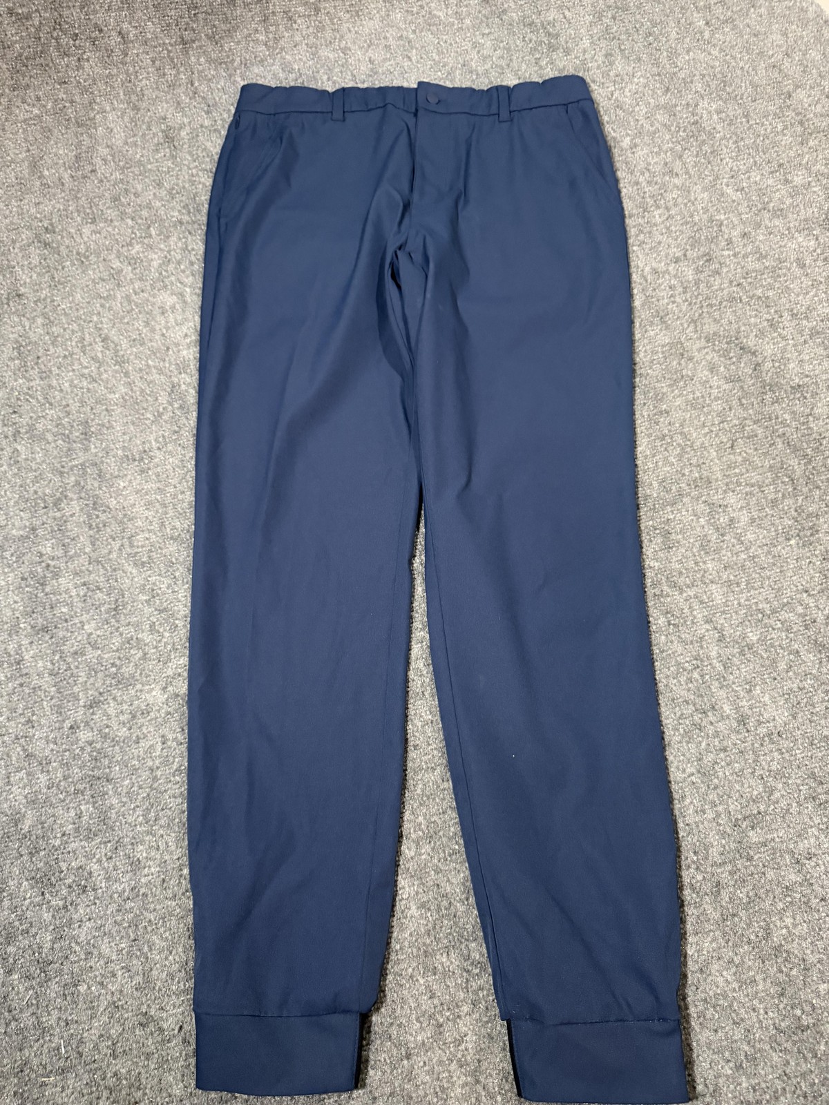 Elastic Waist Cuffed Tapered Casual