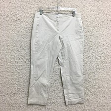 J Jill Pants 10 Adult Beige Petite Mid Rise Cropped Stretch Casual Womens 10P