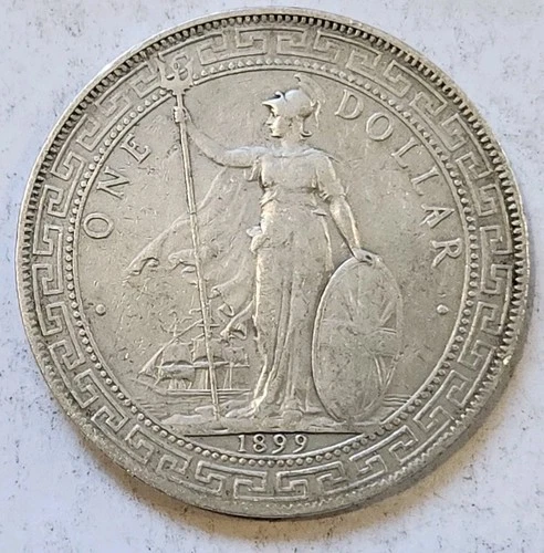 1899 Great Britain Silver Trade One Dollar 3032