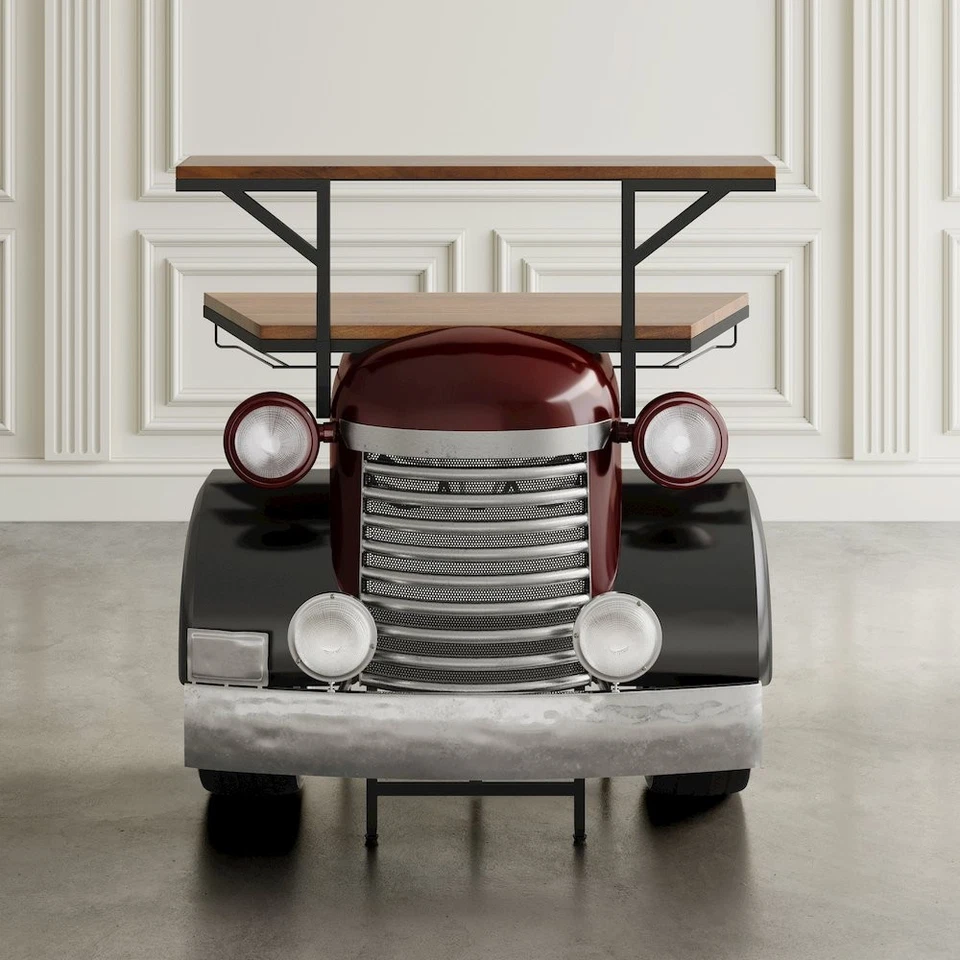 Mesa consola coche vintage de madera Glory Days Home Bar Foto 3 de 4