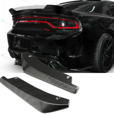 Carbon Fiber Style Rear Bumper Diffuser Splitter Canard For Dodge Charger Rt Srt
