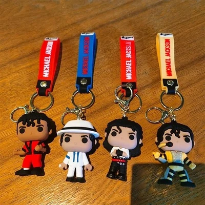 Michael Jackson Music Idol Doll Machine Keychain Collectible Key Ring Gift AU - image 1 of 4