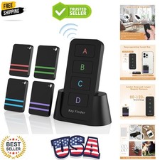 RF Wireless Key Finder Set of 4 - Slim, Lightweight Trackers with 120FT Distance