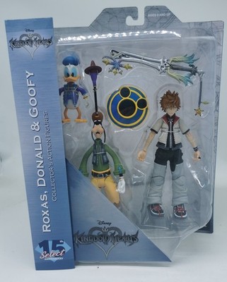 Diamond Select Kingdom Hearts 15th Select Actionfigur Roxas, Donald & Goofy Neu