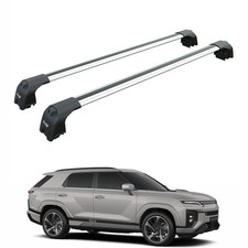 For KGM Actyon 2025-2026 Roof Rack System, Aluminium Cross Bar, Flush Rail, Silv