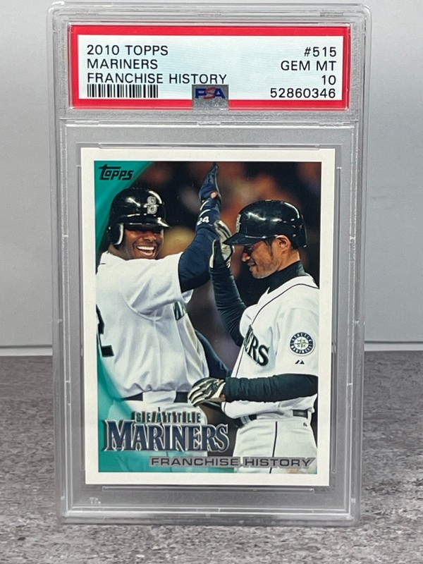 2010 Topps Franchise History Ken Griffey Jr, Ichiro Suzuki #515 -DBL HOF- PSA 10