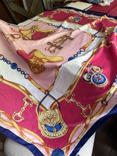 100 Percent Pure Silk Scarf Saddle/Equestrian Themed