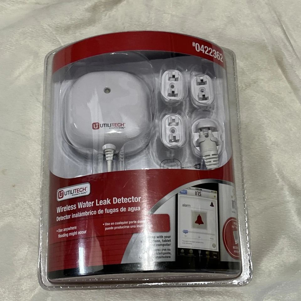 New Utilitech Wireless Water Leak Detector Flood Sensor 0422362 Sealed - Image 2 of 4