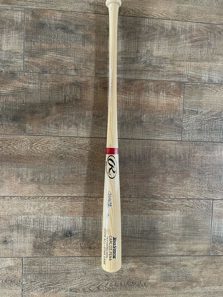 Carlos Peña Autografiado Rawlings Big Stick Bat Grabado 2009 All Star Grabado Foto 2 de 4