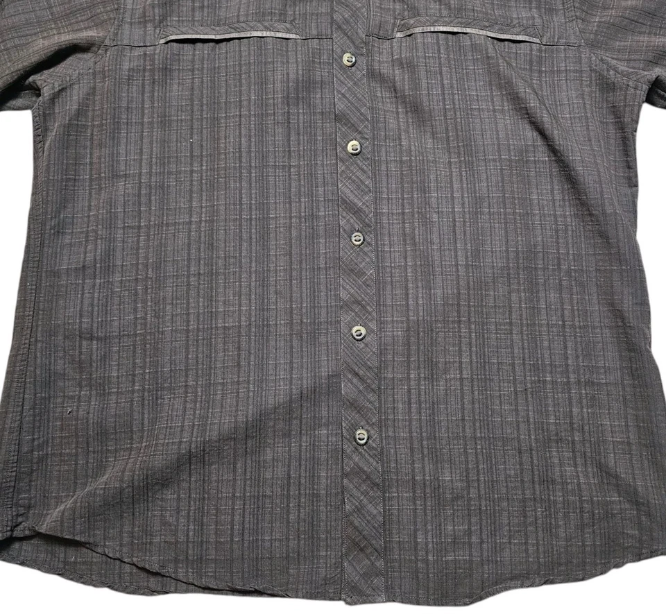 Camisa de manga larga Exofficio para hombre XL marrón con botones Foto 3 de 4