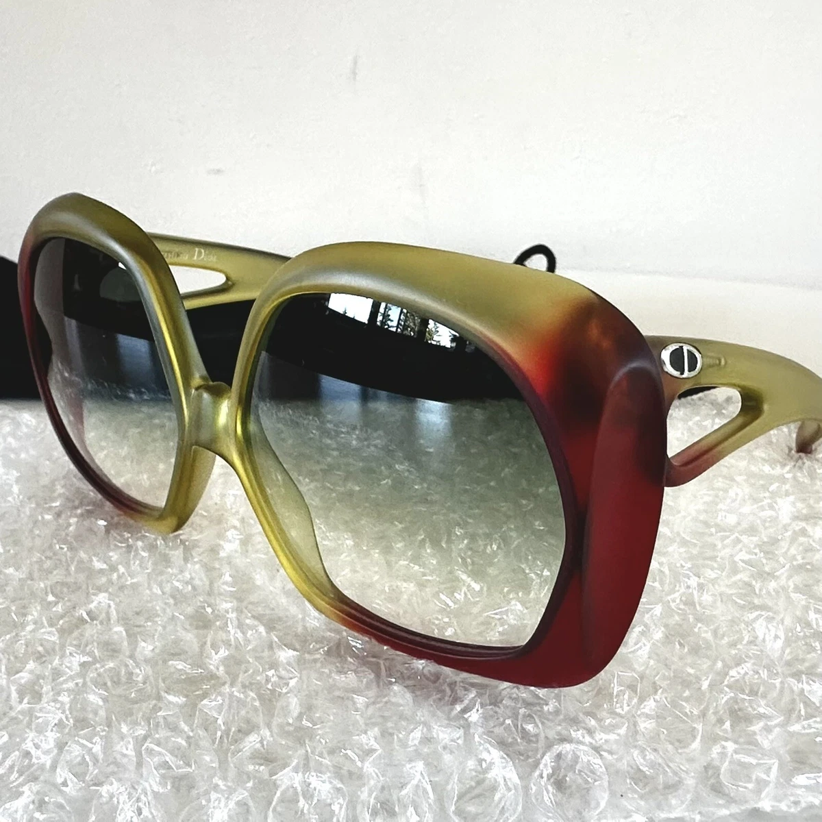Vintage 1970’s Christian Dior Butterfly Sunglasses Frames Only Silver Metal 70 main image 2