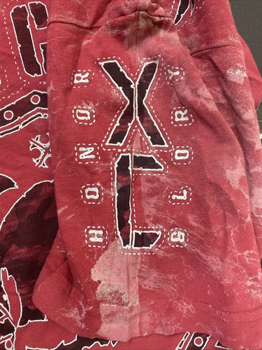 Xtreme Couture Affliction T-Shirt Men Size M Red Short Sleeve Air Raid Skull NEW - Picture 7 of 10