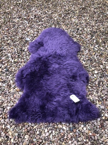 Lila Lammfell Teppich Echt Neu Mit Etikett Woolmark - Bild 18 von 19