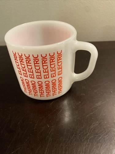 VTG. THERMO ELECTRIC MILK GLASS  COFFEE MUG