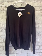 Vintage Pine State 12 Horse Genessee Ale V Neck Sweater Size XL Made In USA