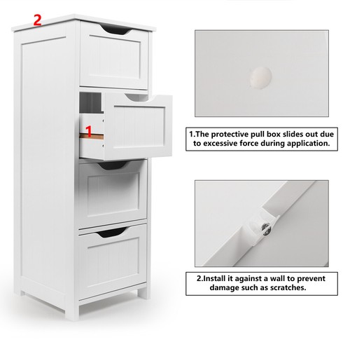 Kleiner Badezimmer Bodenschrank Holz freistehend Aufbewahrung Seite Organizer robust - Bild 9 von 28