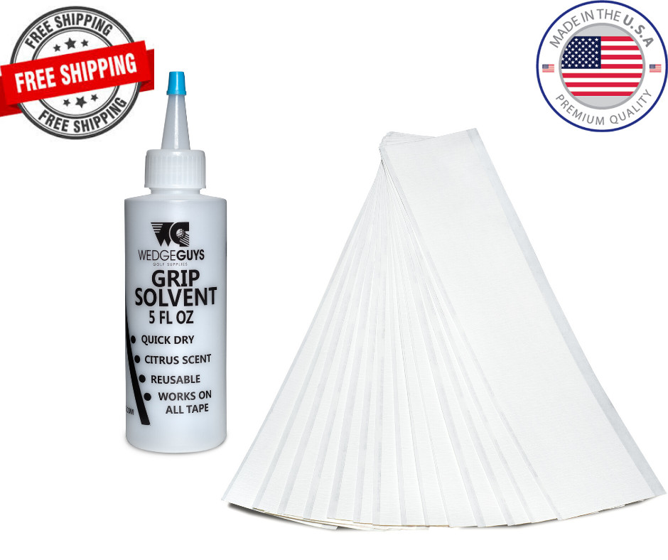 Club Grip Kit 15 (2"x10") Grip Tape Strips-5oz Solvent-made In Usa
