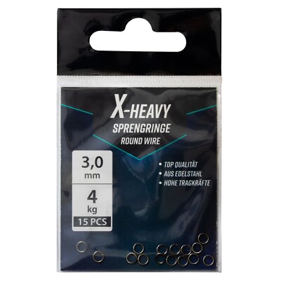 X-Heavy 10x abgerundete Edelstahl Sprengringe Splitring Spaltring Schlüsselring