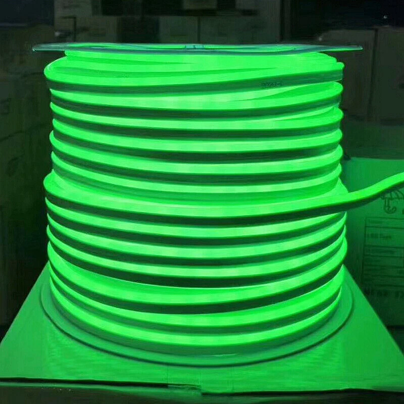 110V Neon LED Strip Light 120LED/M Waterproof Rope Light DIY AD Sign Decor Green
