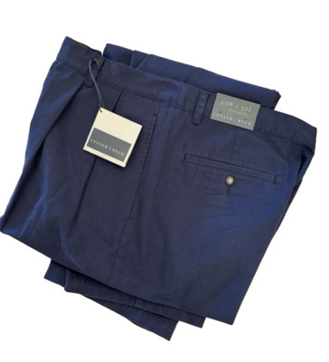 NWT Men's Cutter & Buck 40'' W x 32''L 100% Cotton Trouser Navy Sportswear Classic