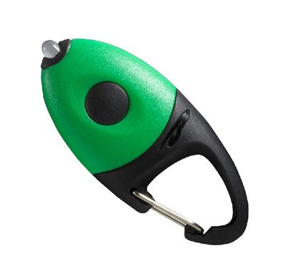 PRINCETON TEC LED-Kappenlampe IMPULSE, grün- wechselbarer Schlüsselanhänger/Clip