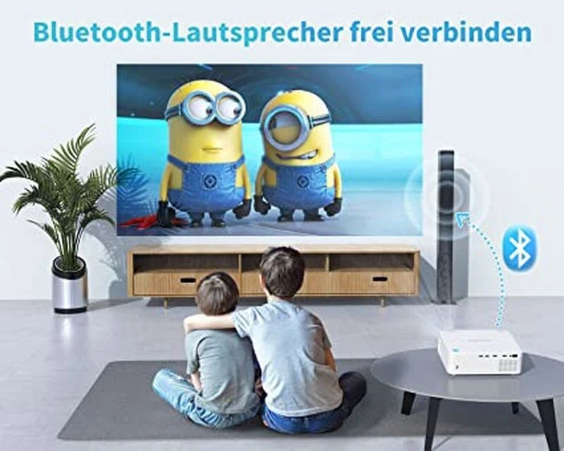 Beamer Full HD Heimkino Projektor, Native 1080P/Eingebauter Staubfilter/5G WiFi - Bild 3 von 4