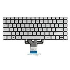 Image of New Replacement For HP 14S-FQ1000NA Silver UK QWERTY Laptop Notebook Keyboard