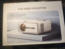 Vizony FHD 1080P Portable Mini Projector w/ WiFi and Bluetooth - White