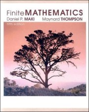 Finite Mathematics by Maynard Thompson and Daniel Maki (2005, Paperback ...