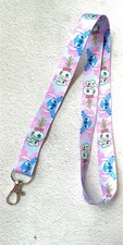 10pcs cartoon stitch Neck Strap Lanyard Key chain Phone Card Badge Holder