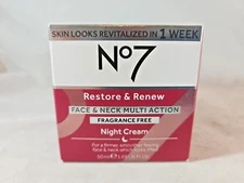 No7 Restore and Renew Face & Neck Multi Action Night Cream (1.69 FL OZ) 50 ml