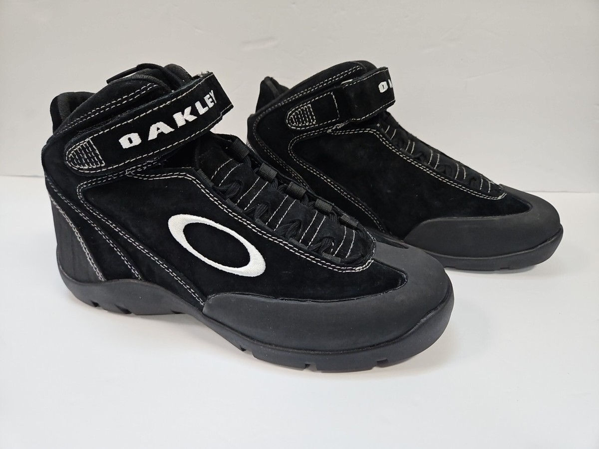 Oakley Racing FR Pit Shoe Mens 8 Black Leather Suede Upper Oakley Racing FR Pit Shoe Mens 8 Black Leather Suede Upper