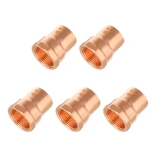5 PCS EFIELD 1-inch  C x 1-inch FNPT Copper Female Adapter Copper Fittings